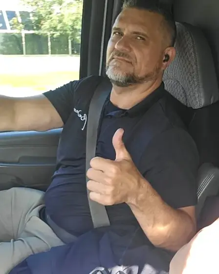 Esteban, owner of Best Deal Steam Carpet Cleaning, on a job