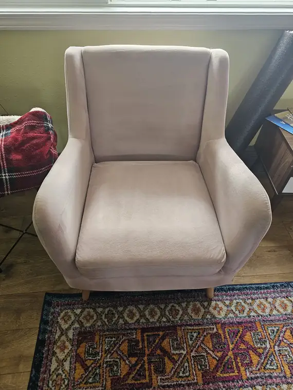 Upholstered armchair cleaned