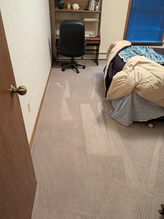 Bedroom office carpet cleaned